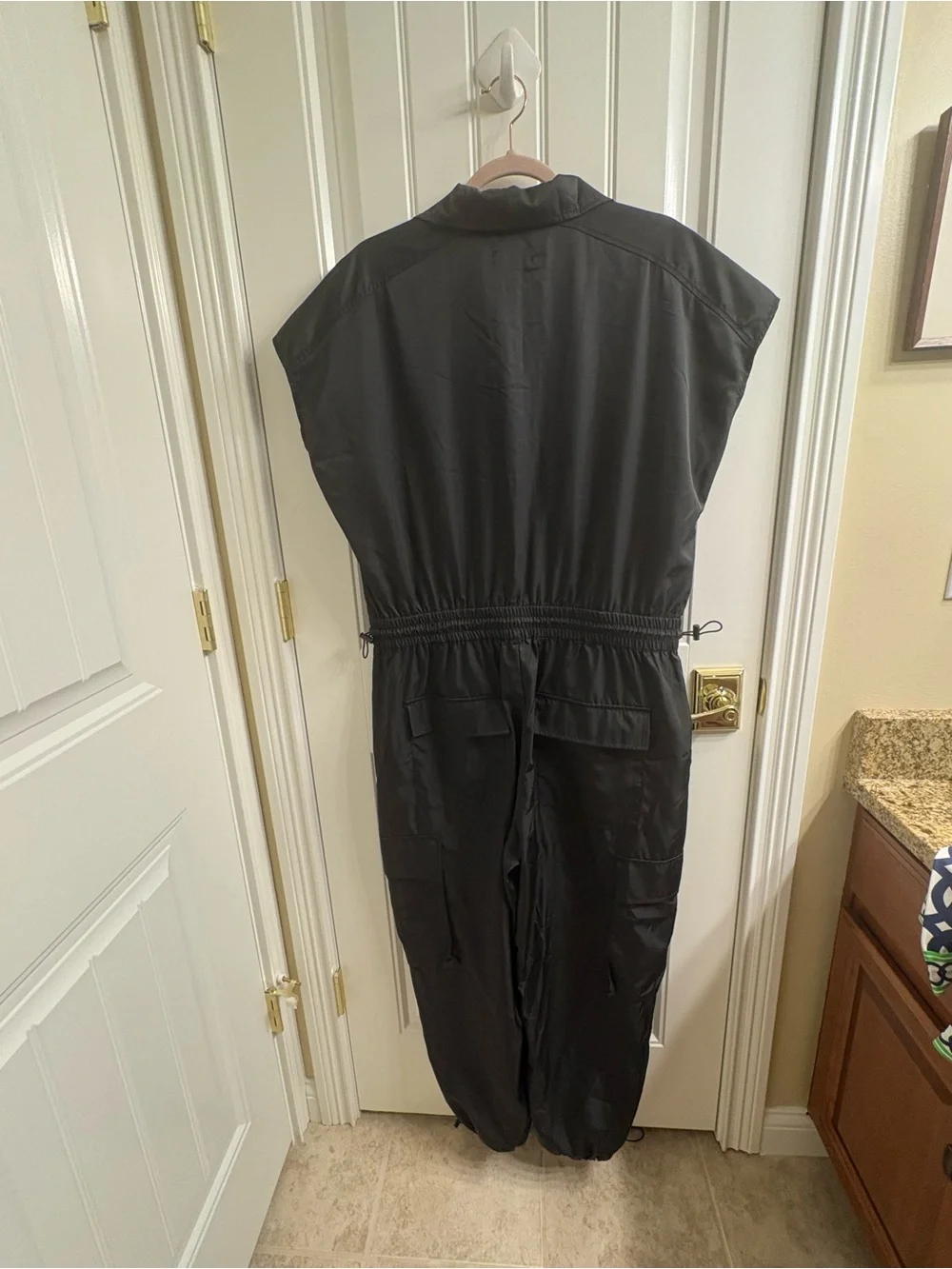 PISTOLA Jade Cargo Black Jumpsuit Lightweight Sleeveless XL